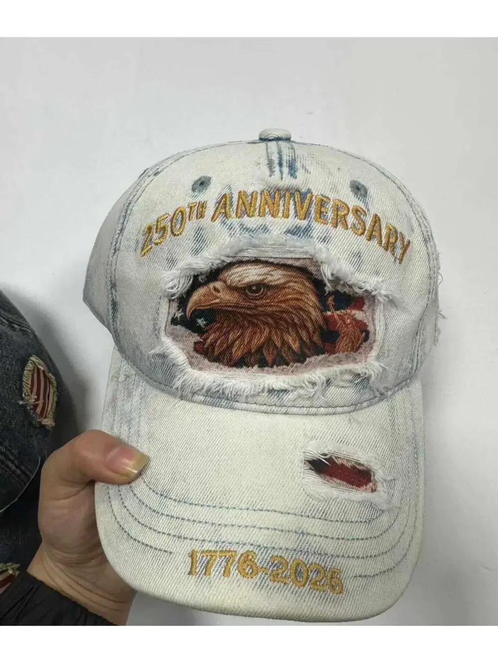 250th Anniversary USA Flag Embroidered Baseball Cap